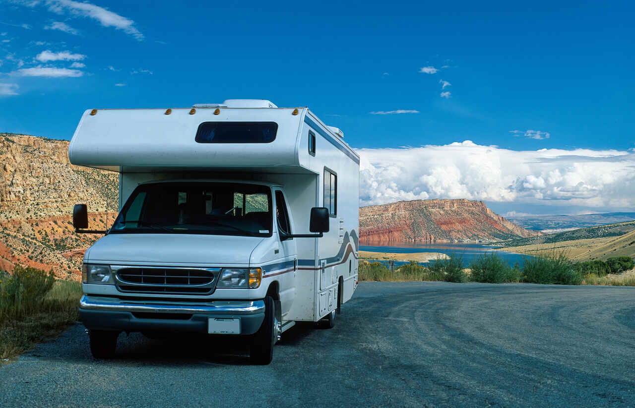 Motorhome em estrada